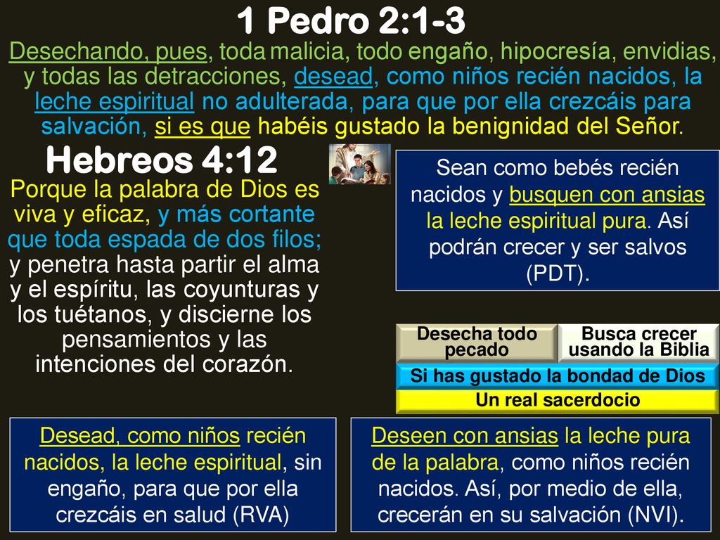 Busca crecer usando la Biblia Si has gustado la bondad de Dios