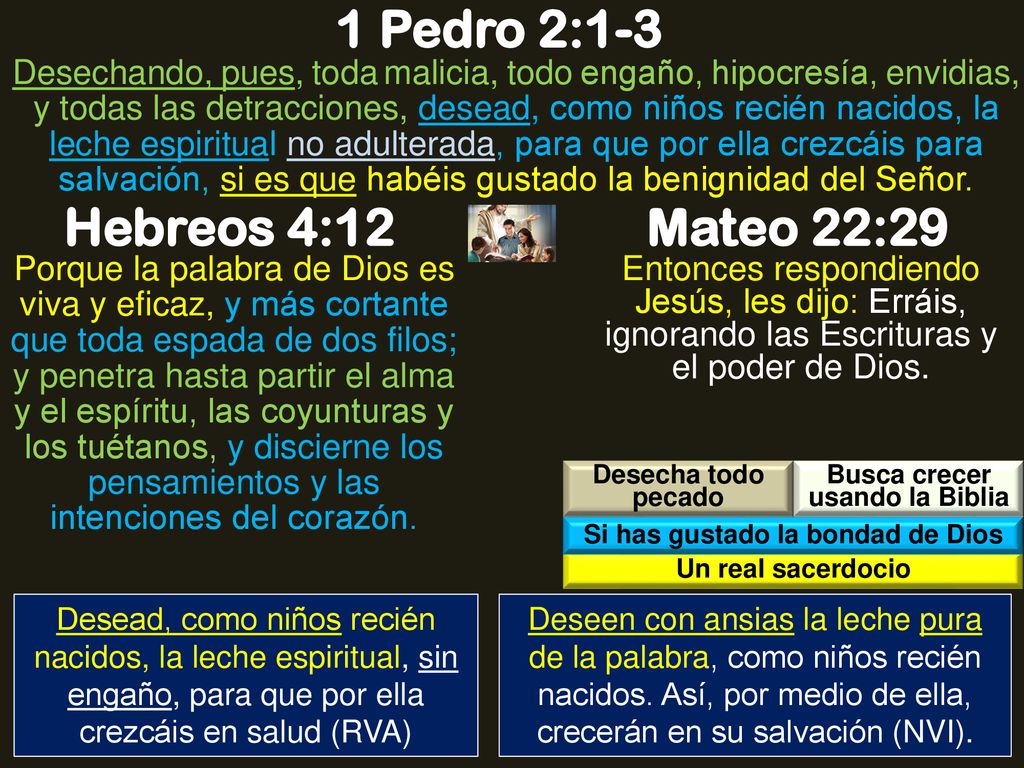 Busca crecer usando la Biblia Si has gustado la bondad de Dios
