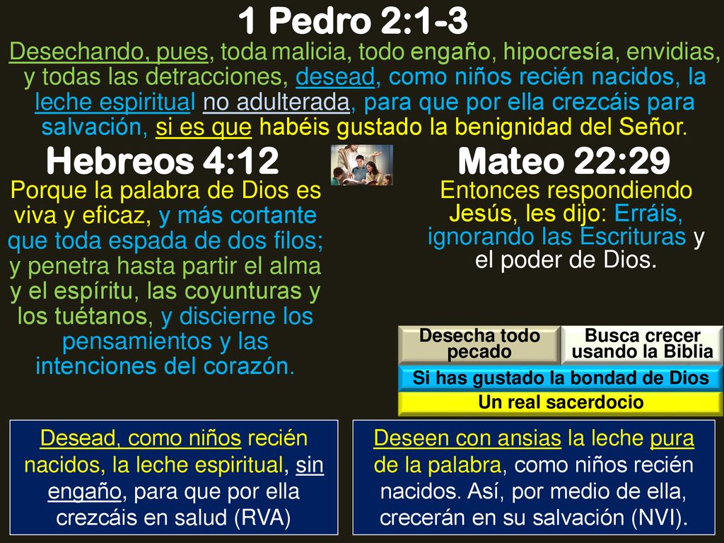 Busca crecer usando la Biblia Si has gustado la bondad de Dios