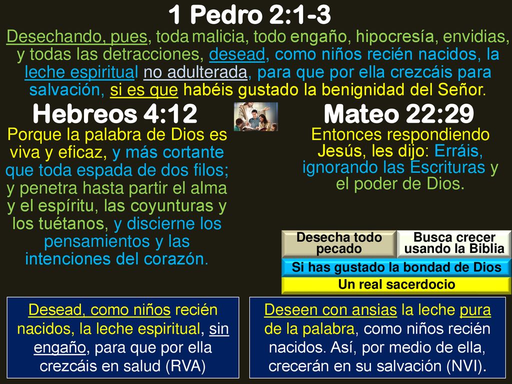 Busca crecer usando la Biblia Si has gustado la bondad de Dios
