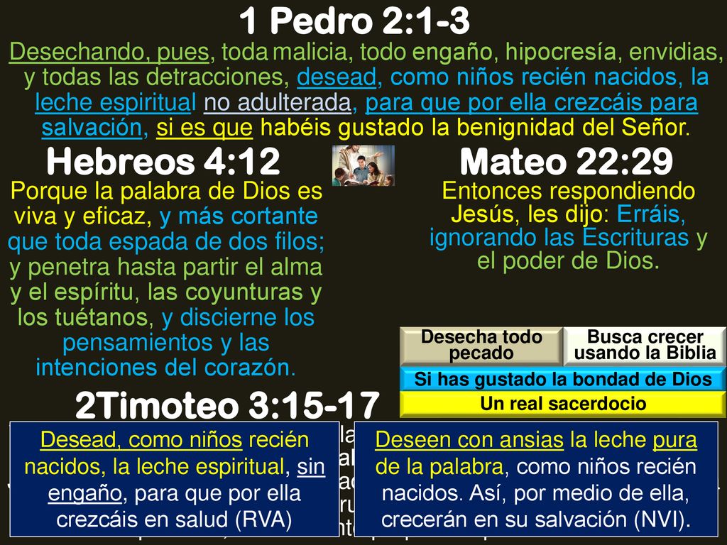 Busca crecer usando la Biblia Si has gustado la bondad de Dios