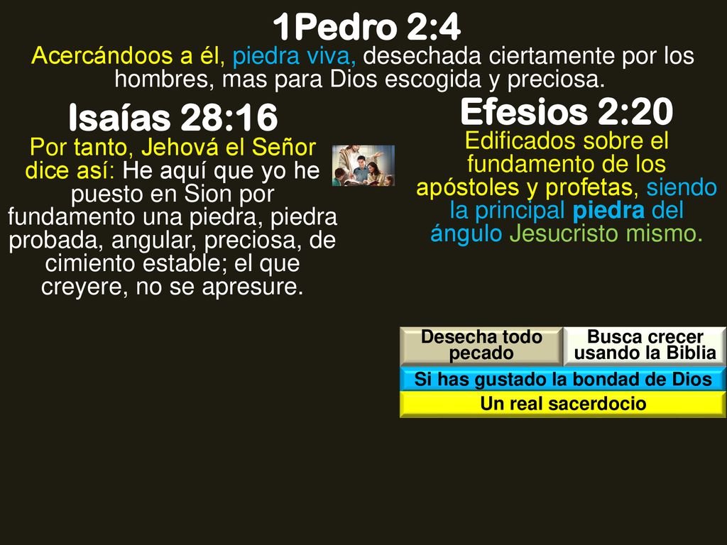 Busca crecer usando la Biblia Si has gustado la bondad de Dios