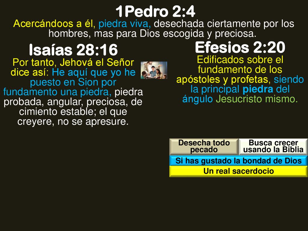 Busca crecer usando la Biblia Si has gustado la bondad de Dios