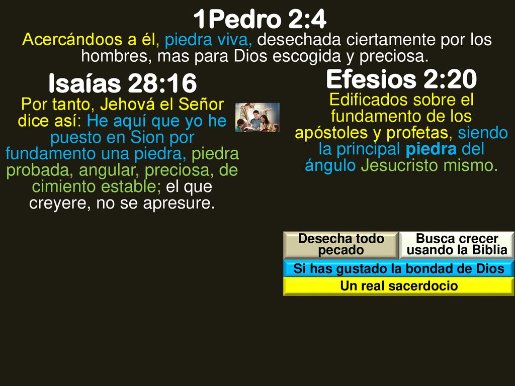 Busca crecer usando la Biblia Si has gustado la bondad de Dios