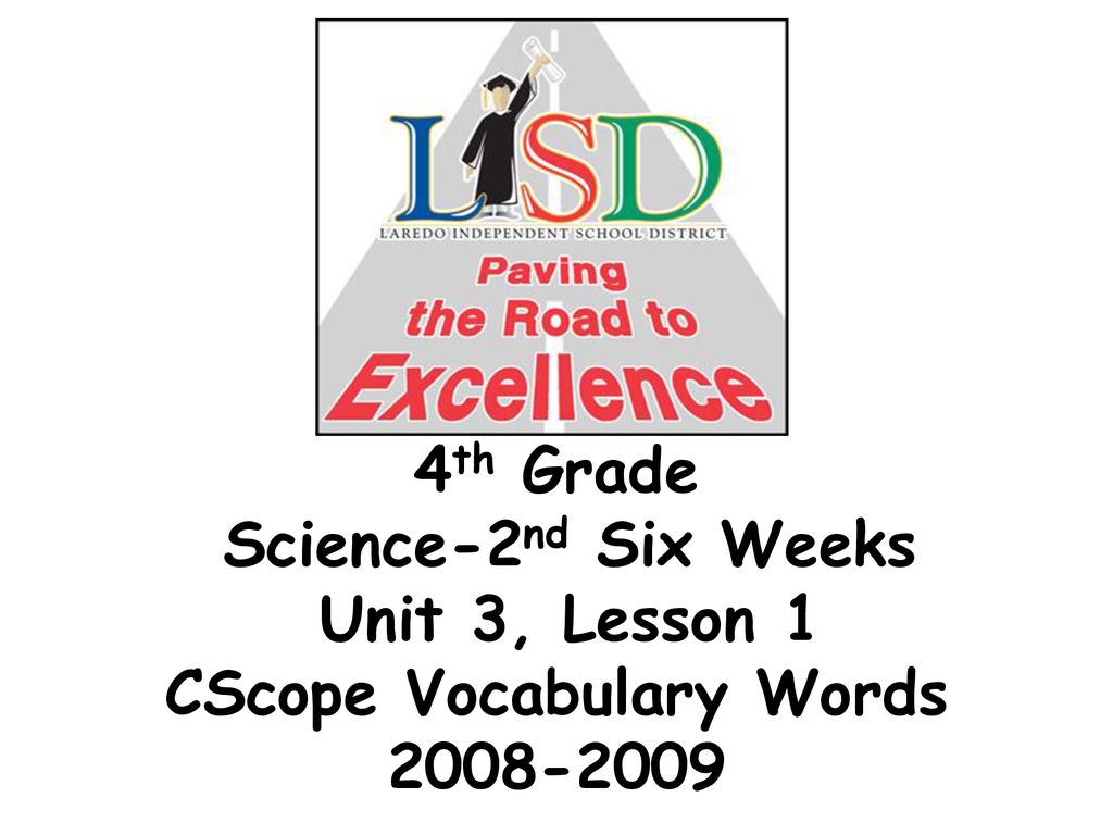 4th Grade Science-2nd Six Weeks Unit 3, Lesson 1 CScope Vocabulary Words