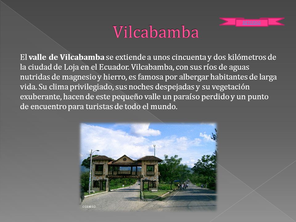 Vilcabamba RETORNO.