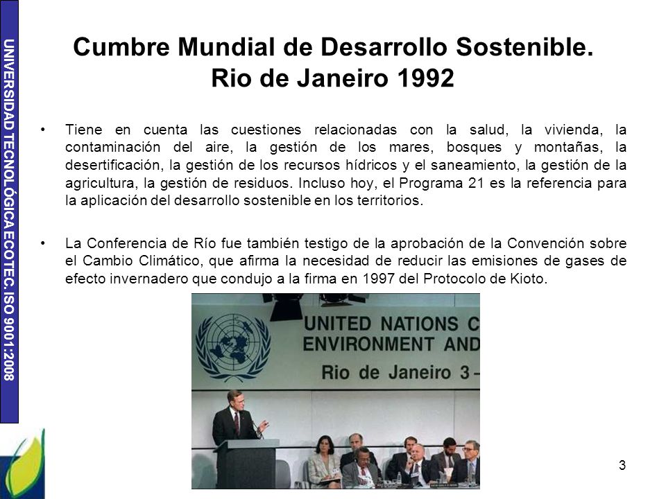Cumbre Mundial de Desarrollo Sostenible. Rio de Janeiro ppt video online  descargar