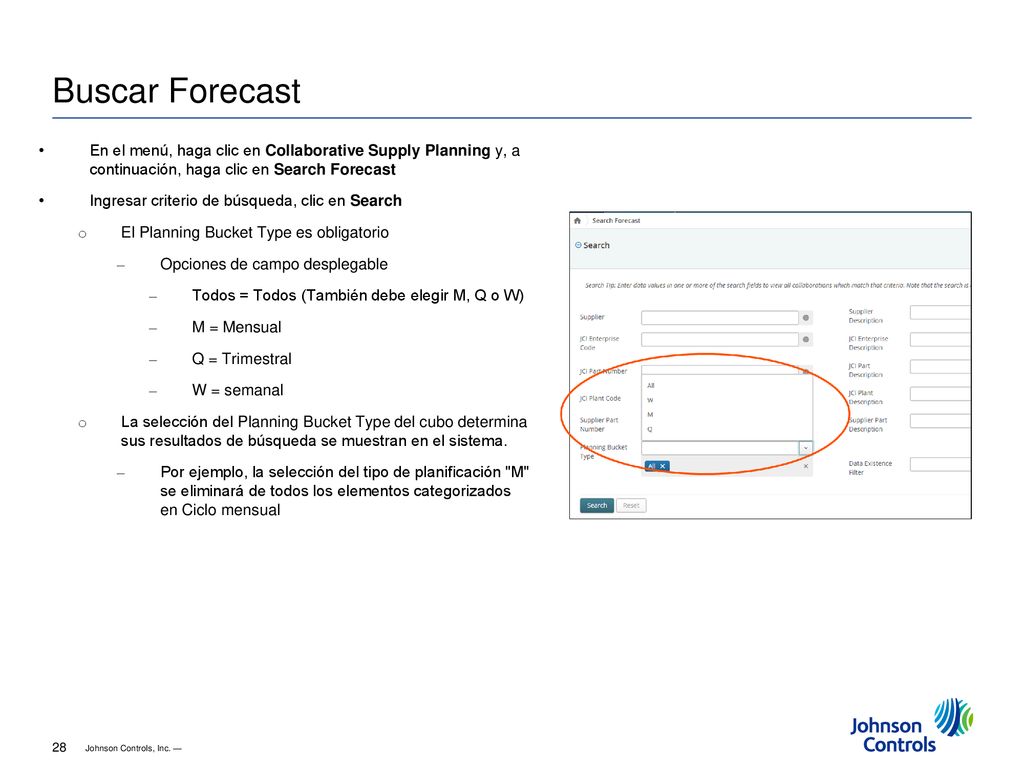 Buscar Forecast En el menú, haga clic en Collaborative Supply Planning y, a continuación, haga clic en Search Forecast.