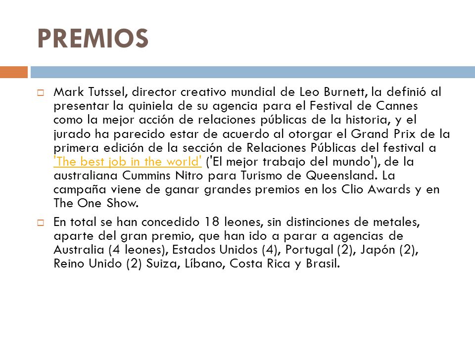 PREMIOS