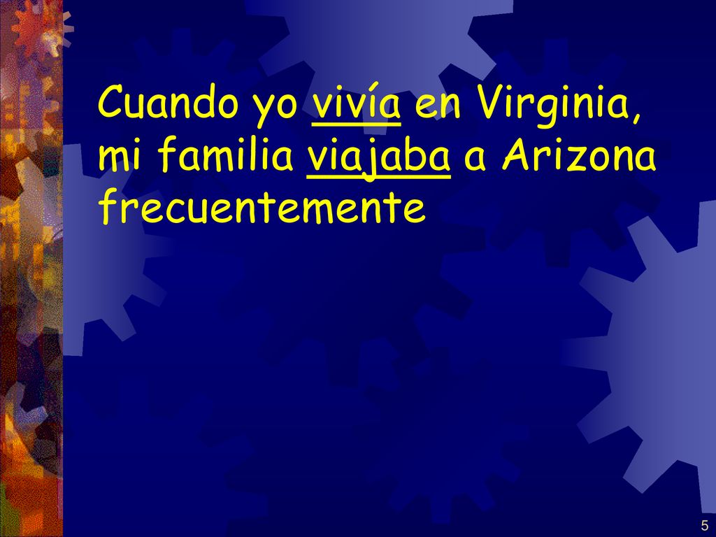 Cuando yo vivía en Virginia, mi familia viajaba a Arizona frecuentemente