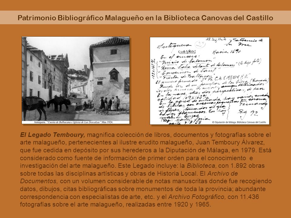 Patrimonio Bibliográfico Malagueño en la Biblioteca Canovas del Castillo