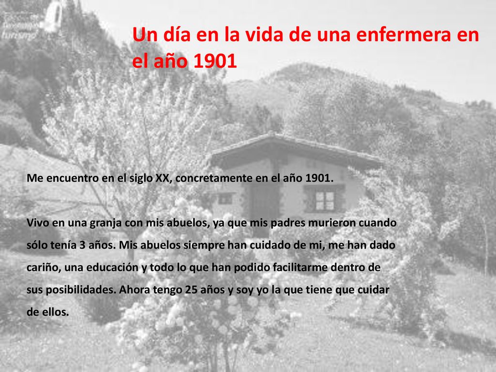 Un día en la vida de una enfermera en el año 1901
