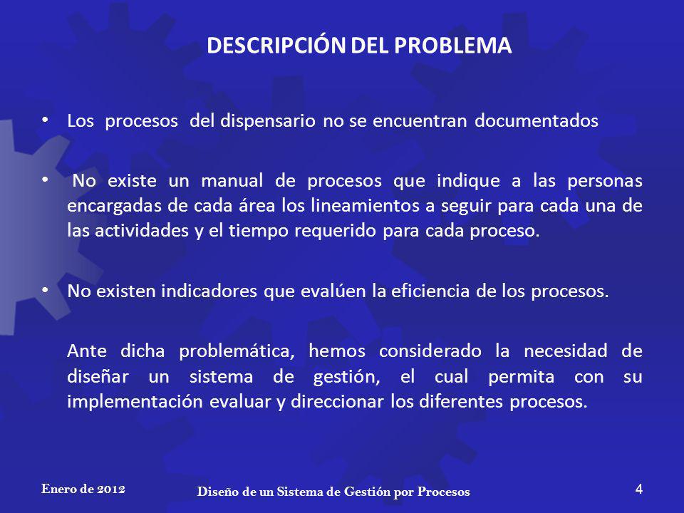 DESCRIPCIÓN DEL PROBLEMA Diseño de un Sistema de Gestión por Procesos