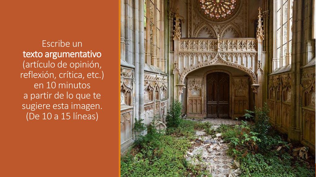 Escribe un texto argumentativo (artículo de opinión, reflexión, crítica, etc.) en 10 minutos a partir de lo que te sugiere esta imagen.