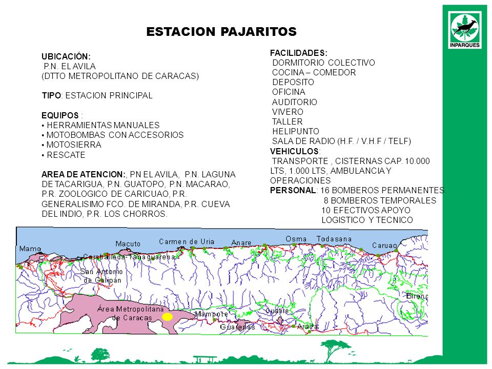 ESTACION PAJARITOS FACILIDADES: UBICACIÓN: DORMITORIO COLECTIVO