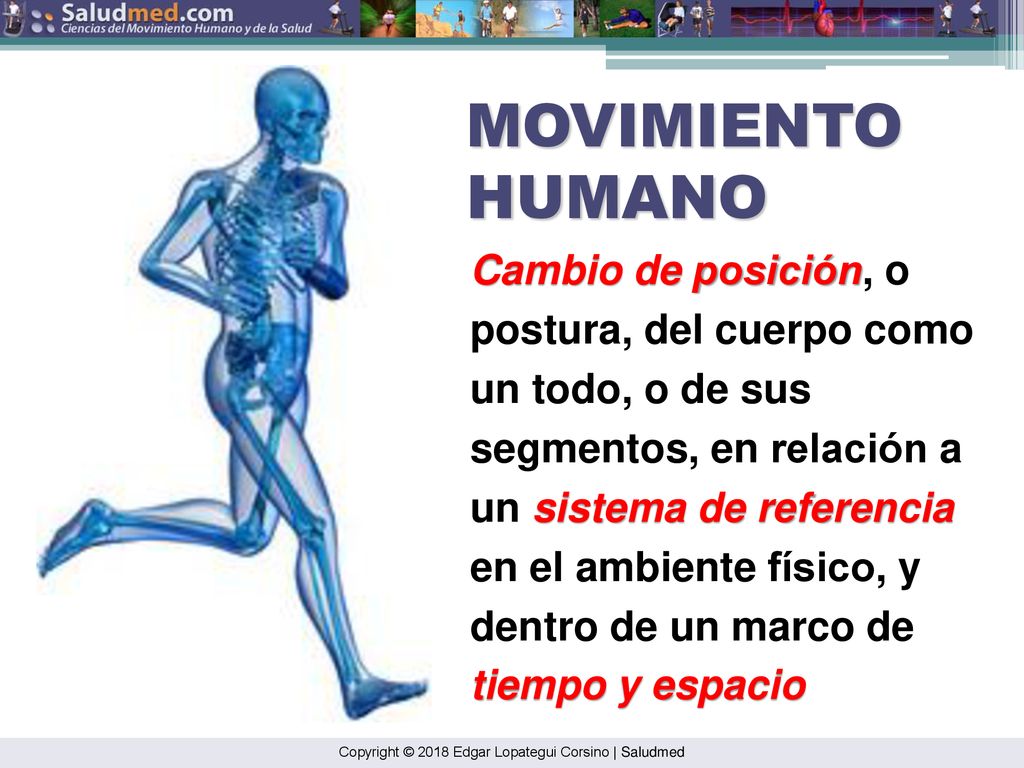 MOVIMIENTO HUMANO Cambio de posición, o postura, del cuerpo como