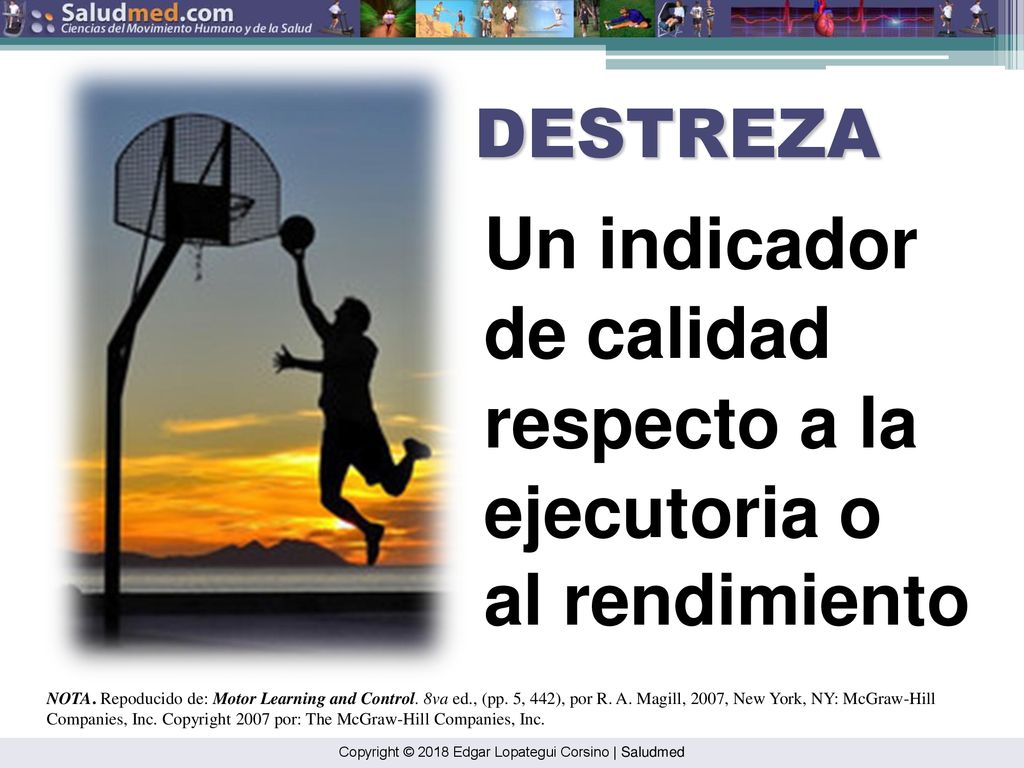 Un indicador de calidad respecto a la ejecutoria o al rendimiento