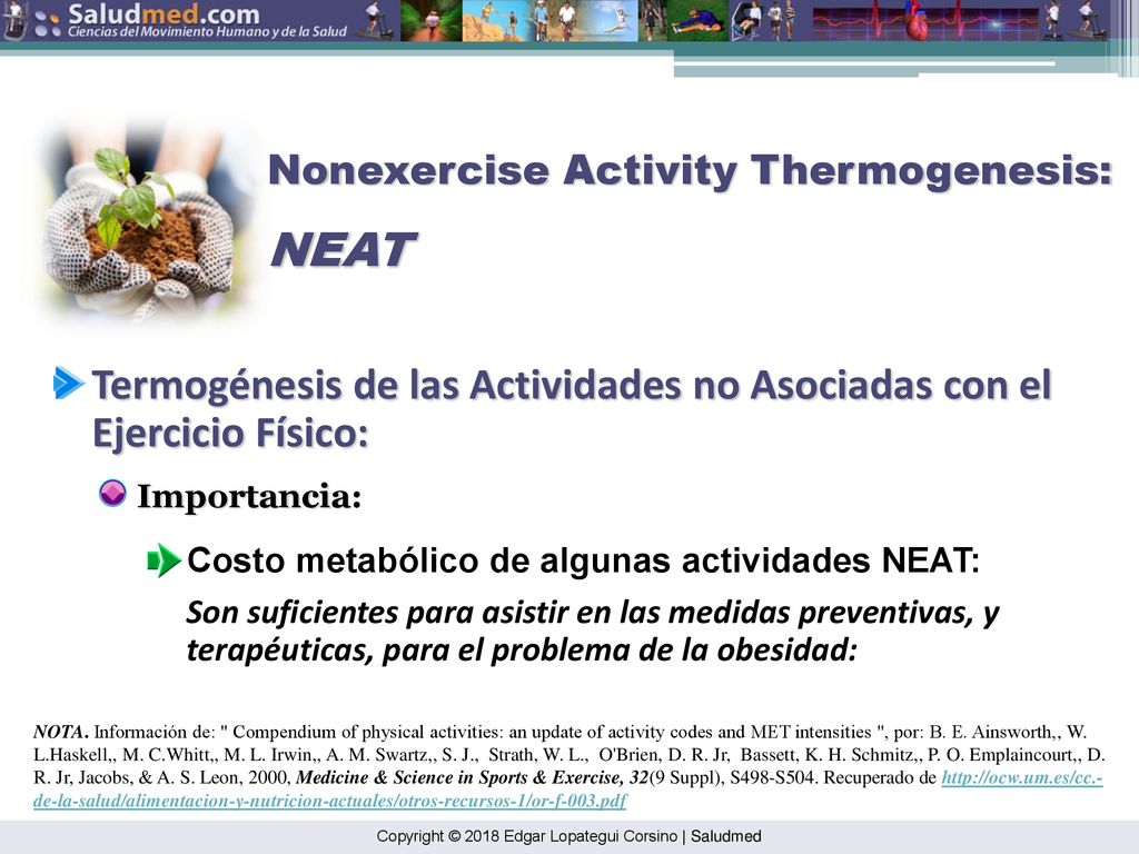 Termogénesis de las Actividades no Asociadas con el Ejercicio Físico:
