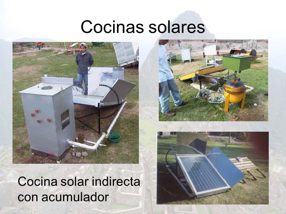 Cocinas solares Cocina solar indirecta con acumulador