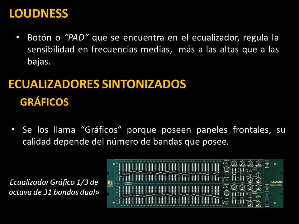 Ecualizador Gráfico 1/3 de octava de 31 bandas dual»