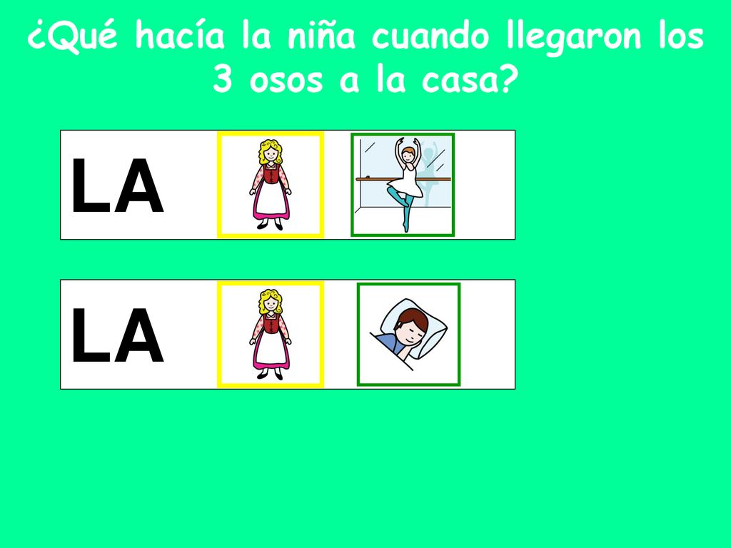 ¿Qué hacía la niña cuando llegaron los 3 osos a la casa