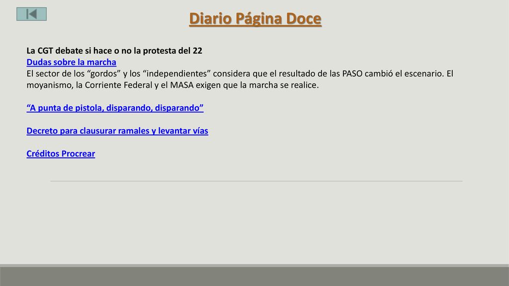 Diario Página Doce La CGT debate si hace o no la protesta del 22