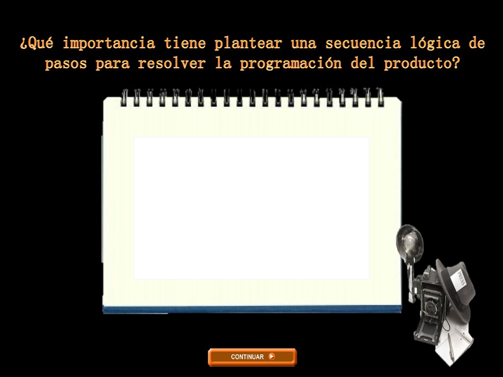 ¿Qué importancia tiene plantear una secuencia lógica de pasos para resolver la programación del producto