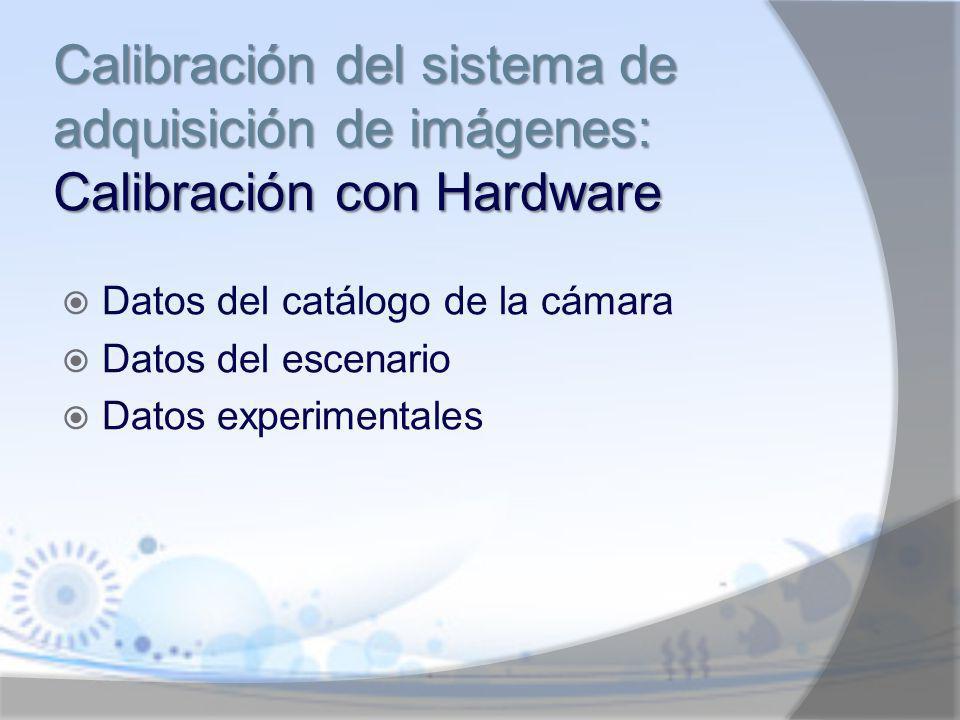 Calibración del sistema de adquisición de imágenes: Calibración con Hardware
