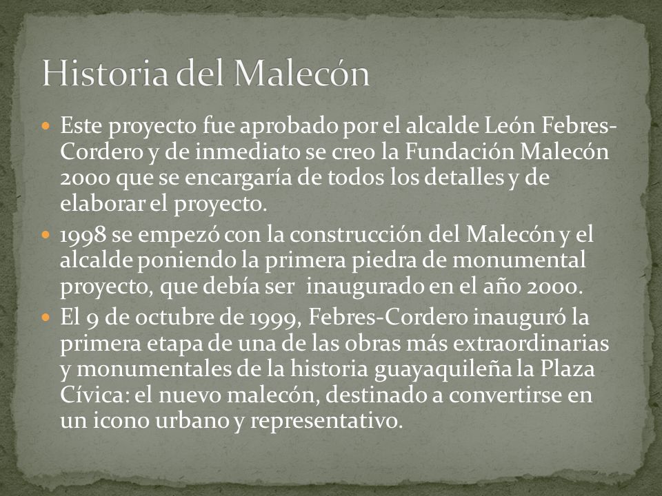 Historia del Malecón