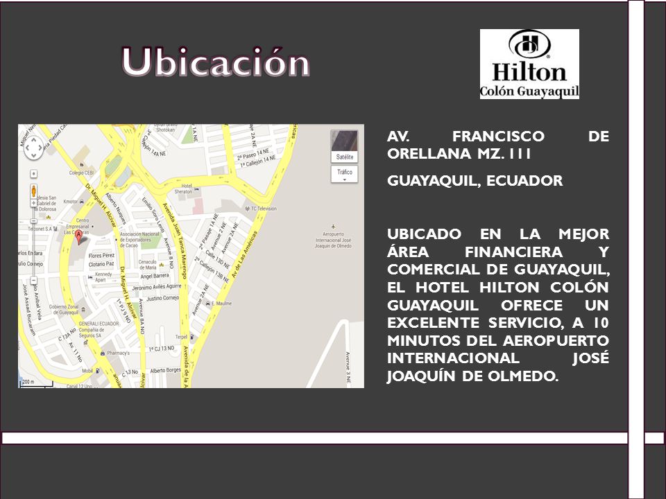 Ubicación Av. Francisco de Orellana Mz. 111 Guayaquil, Ecuador
