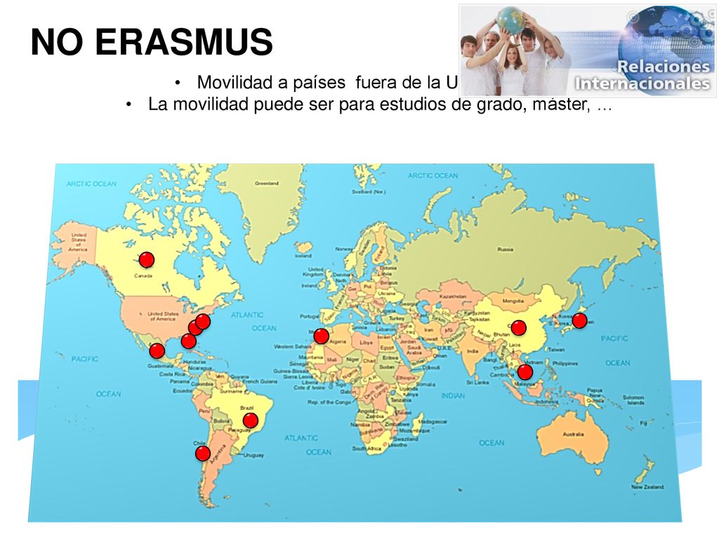 NO ERASMUS Movilidad a países fuera de la Unión Europea