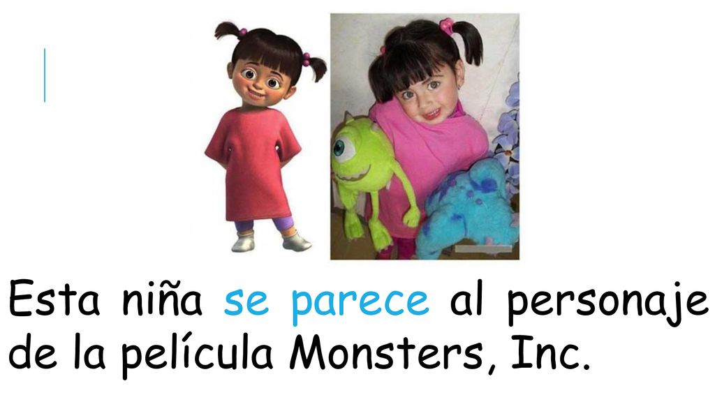 Esta niña se parece al personaje de la película Monsters, Inc.