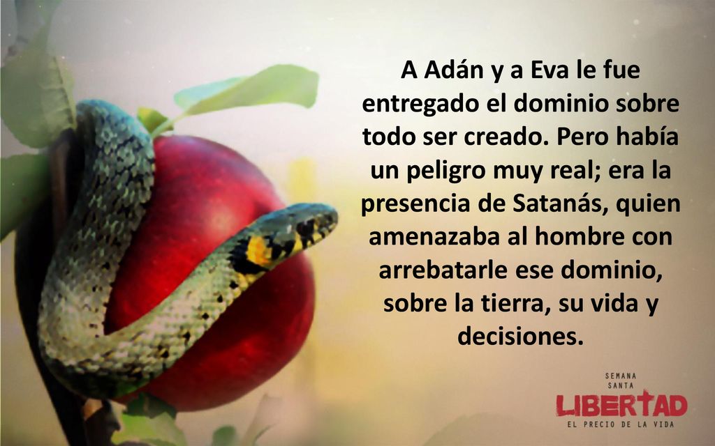 A Adán y a Eva le fue entregado el dominio sobre todo ser creado
