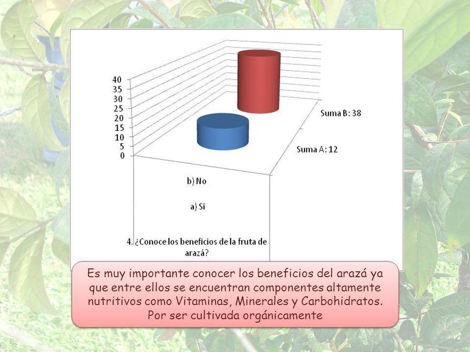 Es muy importante conocer los beneficios del arazá ya que entre ellos se encuentran componentes altamente nutritivos como Vitaminas, Minerales y Carbohidratos.