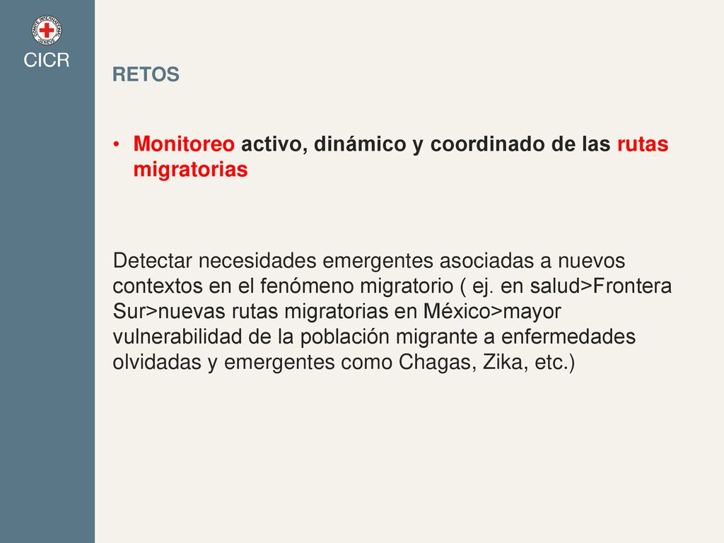 Monitoreo activo, dinámico y coordinado de las rutas migratorias