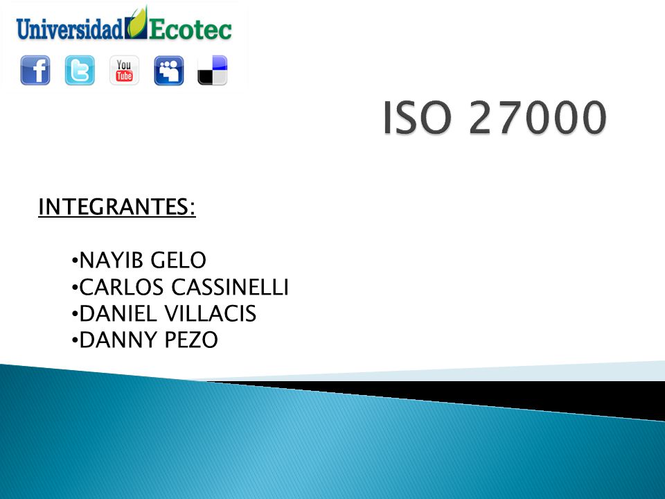 ISO INTEGRANTES: NAYIB GELO CARLOS CASSINELLI DANIEL VILLACIS