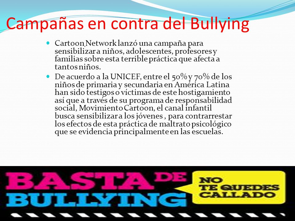 Campañas en contra del Bullying