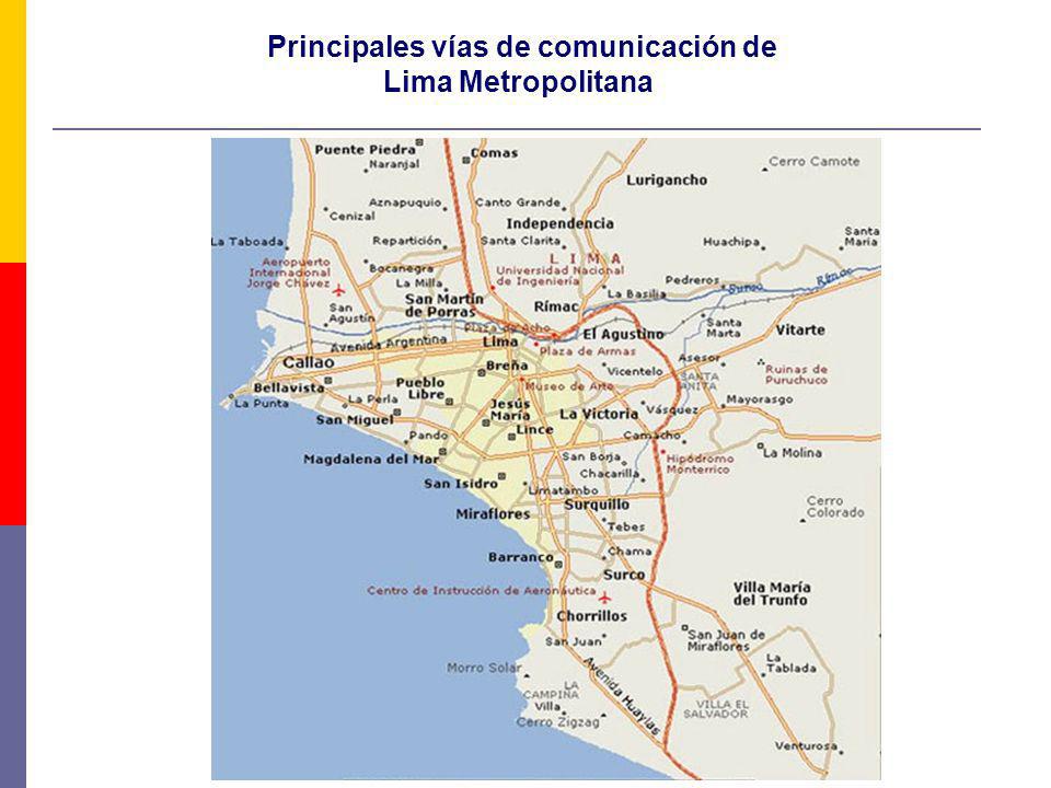 Principales vías de comunicación de