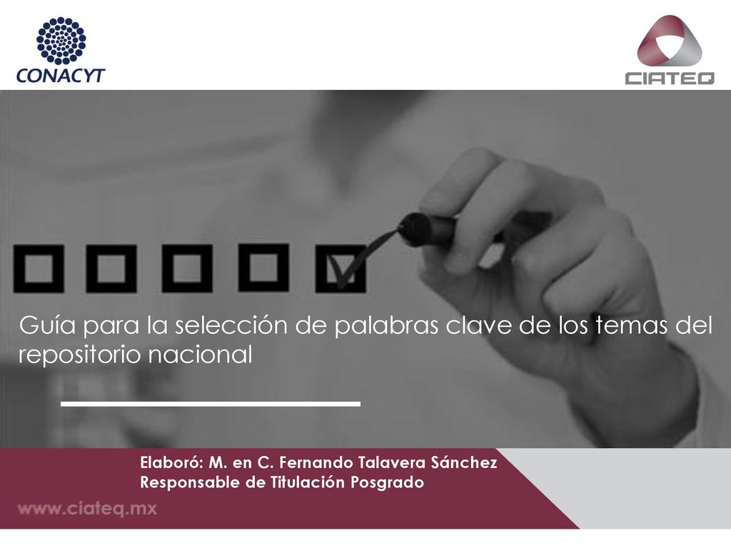 Guía para la selección de palabras clave de los temas del