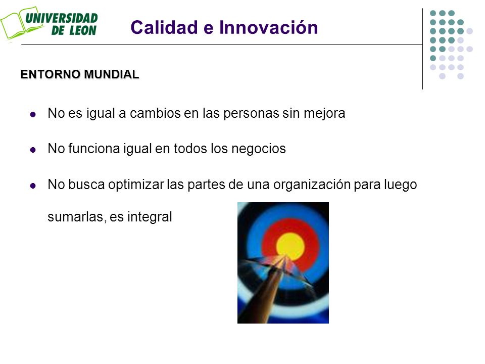 Calidad e Innovación No es igual a cambios en las personas sin mejora
