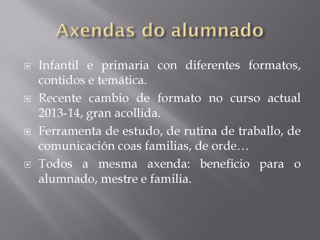 Axendas do alumnado Infantil e primaria con diferentes formatos, contidos e temática.