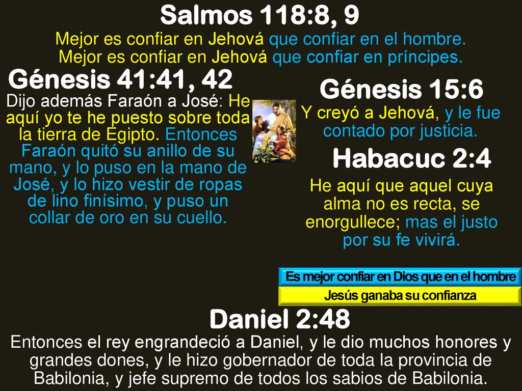 Es mejor confiar en Dios que en el hombre Jesús ganaba su confianza