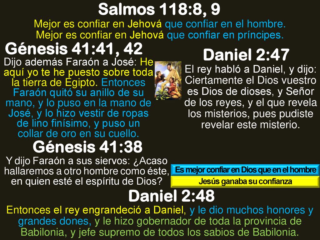 Es mejor confiar en Dios que en el hombre Jesús ganaba su confianza