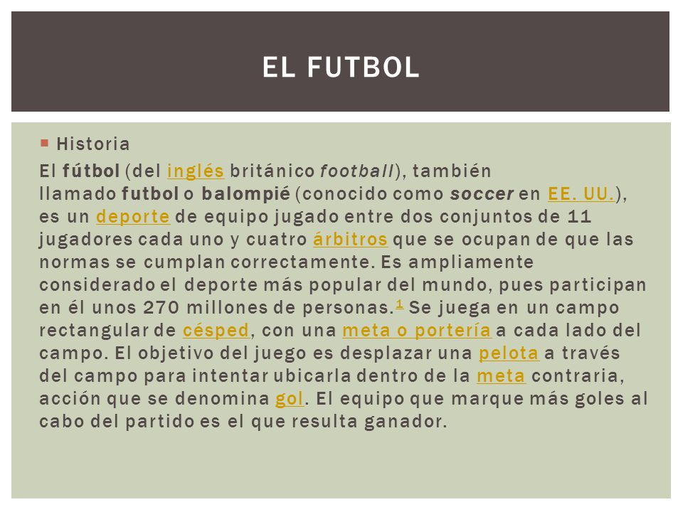 El Futbol Historia.