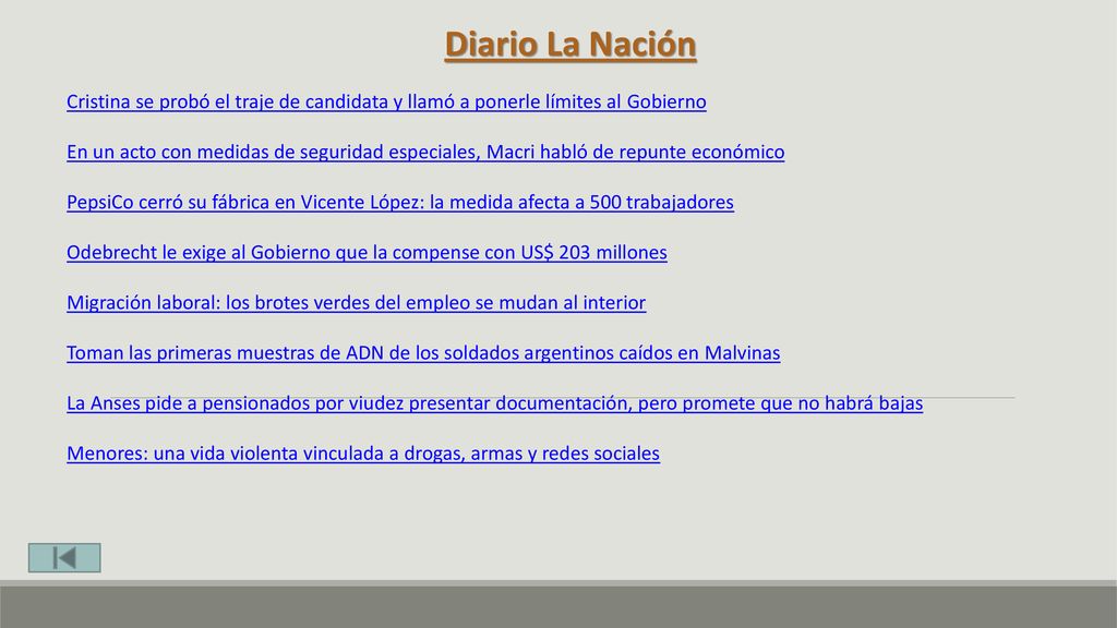 Diario La Nación Cristina se probó el traje de candidata y llamó a ponerle límites al Gobierno.