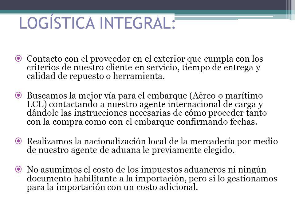 LOGÍSTICA INTEGRAL:
