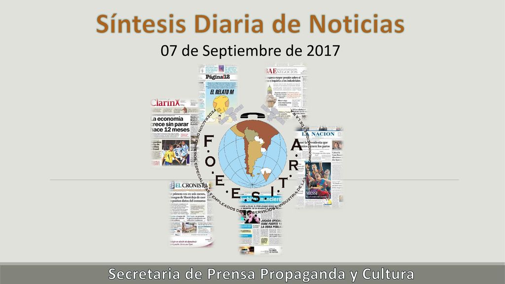 Síntesis Diaria de Noticias Secretaria de Prensa Propaganda y Cultura
