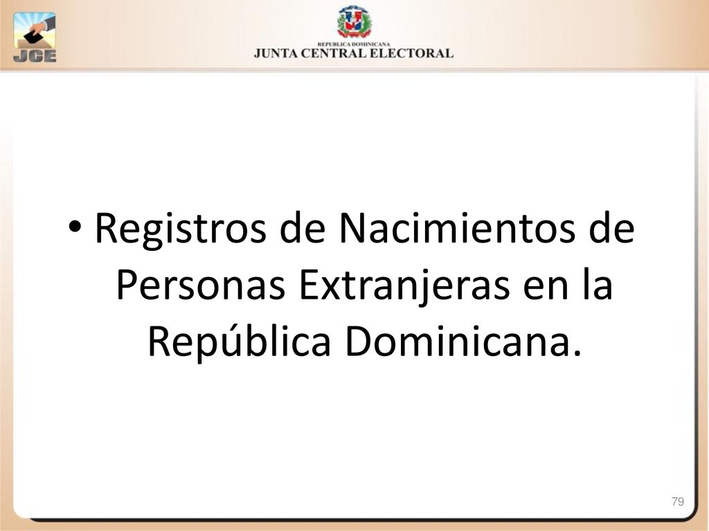 Registros de Nacimientos de Personas Extranjeras en la República Dominicana.