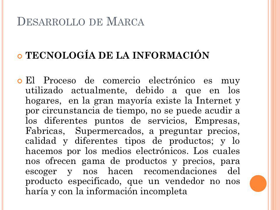 Desarrollo de Marca TECNOLOGÍA DE LA INFORMACIÓN