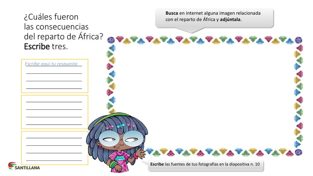 ¿Cuáles fueron las consecuencias del reparto de África Escribe tres.